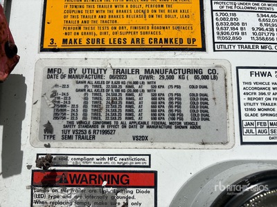 2024 Utility VS2DX 53 ft x 102 in T/A Van Trailer