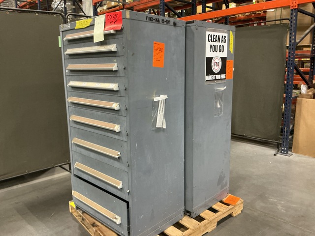 (2) Stanley Vidmar Storage Cabinets