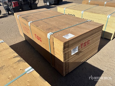 Quantity of (50) 5/8" 4x8 Douglas Fir Tongue & Groove (T&G) No Stamp Plywood (Unused)