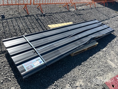 Quantity of (70) 12 ft x 3 ft Black Metal Roof Panels (Unused)