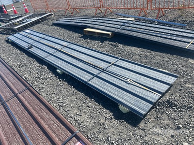 Quantity of (20) 20 ft x 3 ft Grey Metal Roof Panels (Unused)