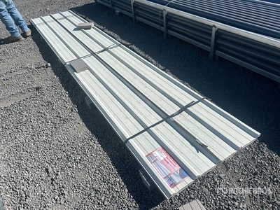 Quantity of (30) 16 ft x 3 ft White Metal Roof Panels (Unused)