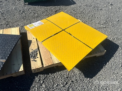 Quantity of (20) 3 ft x 4 ft Yellow Steel Diamond Plate