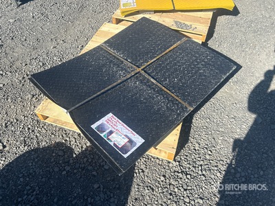 Quantity of (20) 3 ft x 4 ft Black Steel Diamond Plate
