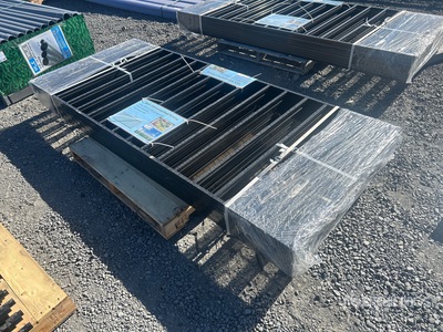 Quantity of (10) 7 ft 10 in x 3 ft 3 in Galvanized 7.9 ft x 3.3 ft Black Galvanized Steel Fencing