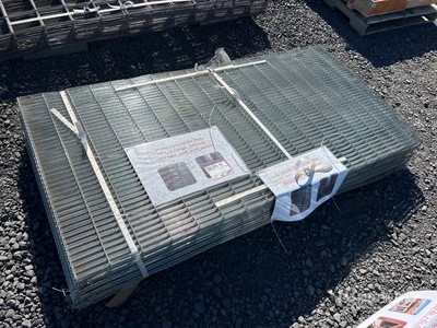 Quantity of (50) 36 in x 72 in Galvanized Steel Garden Mesh (Unused)