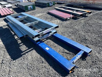 Quantity of (8) 3 ft x 7 ft Metal Forklift Pallet Thickening (Unused)