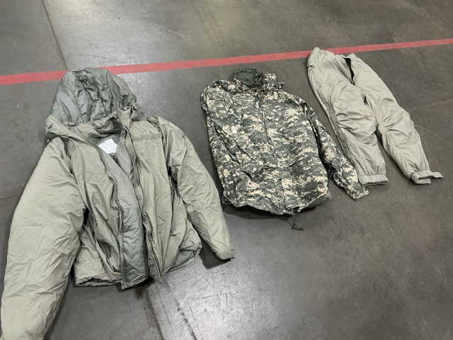(26) Pairs of Assorted Trousers, (6) Parkas, (5) Assault Packs & Assorted Items (26) Pairs of Assorted Trousers, (6) Parkas, (5) Assault Packs & Assorted Items