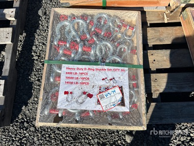 Quantity of (30) Heavy-Duty D-Ring Szekla (Unused)