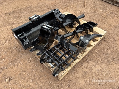 Quantity of (9) Mini Excavator Attachments (Unused)
