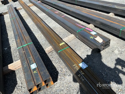 Quantity of (2) 2026 Kit Containers STEEL 4"x6"x287" square steel pipe Pipe (Unused)