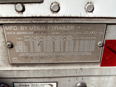 2015 Utility 36 ft T/A Van Trailer