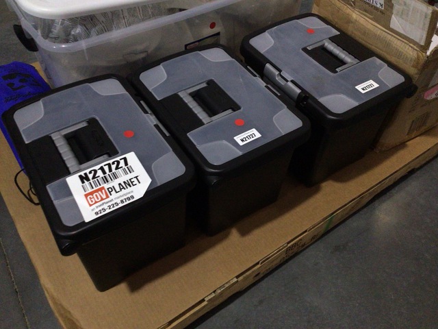 (3) Sterilite File Boxes