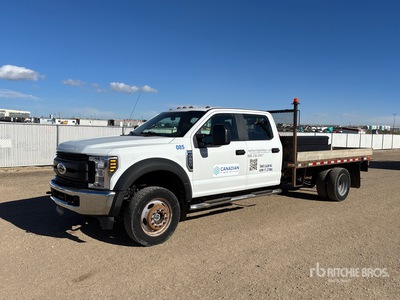 2019 Ford F-550 XL 4x4 Crew Cab شاحنة مسطحة