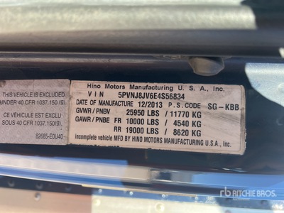 2014 Hino 268 4x2 Van Truck