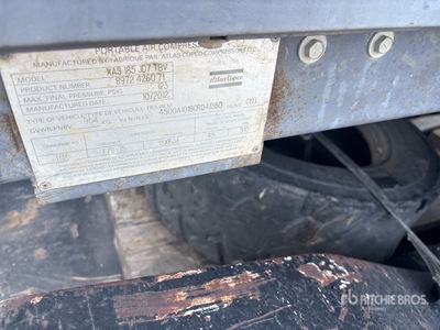 2012 Atlas Copco 185 Air Compressor