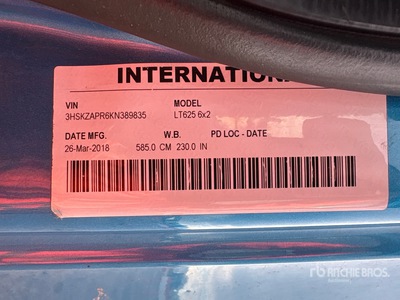 2019 International LT625 6x2 T/A Sleeper Truck Tractor