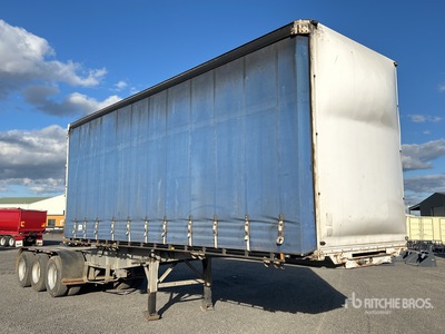 1998 Barker 7.3 m Tri/A B-Double Lead Rollback Curtain Side Trailer