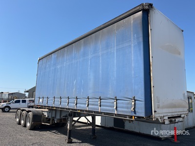 1998 Barker 7.3 m Tri/A B-Double Lead Rollback Curtain Side Trailer