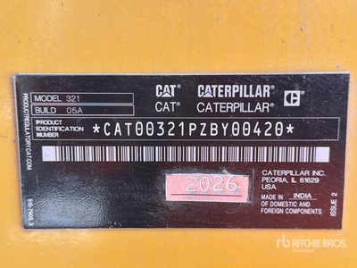 2026 Cat 321 Pelle Hydraulique sur Chenilles (Unused)