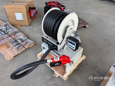 Electric Metered Diesel 50 ft Fuel Reel w/ HD 12v Pump ورش و مخازن متنوعة (Unused)
