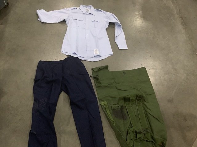(46) Women's Slacks, (75) Men's Shirts & (14) Duffel Bags (46) Women's Slacks, (75) Men's Shirts & (14) Duffel Bags