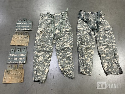 (9) Trousers, (16) Triple Magazine Pouches, (6) Load Carriers & Assorted Items