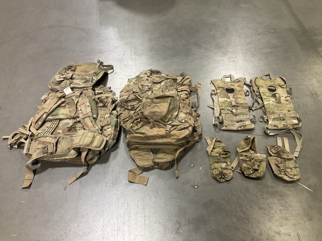 (62) Hydration Carriers, (181) FAK Pouches, (2) Field Packs & Assorted Items (62) Hydration Carriers, (181) FAK Pouches, (2) Field Packs & Assorted Items