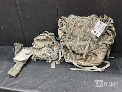(6) Field Pack Sets, (49) Load Carriers, (60) Assault Packs & Assorted Items