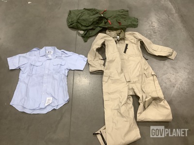 (142) Duffel Bags, (204) Men's Shirts, (1) Coverall & Assorted Items