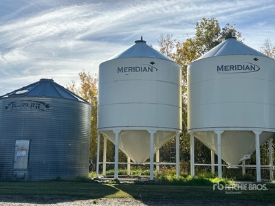 2009 Meridian +/- 3100 bu Smooth Wall Hopper Grain Bin