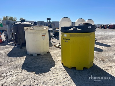Quantity of (2) 360 gal Skid Mounted Plastic Oil Tank