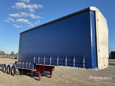 2008 Vawdrey 7.1 m Tri/A B-Double Lead Step Deck Remolque con Lona