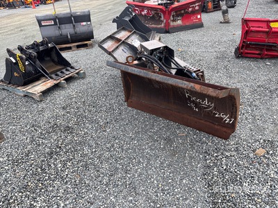 Black 9 ft Power-V Snow Plow - Fits Skid Steer Loader