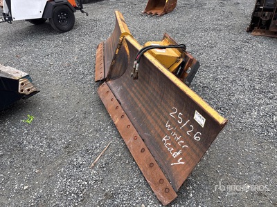 10 ft 4 in Power-V V-Shaped Snow Blade Snow Plow - Fits Skid Steer Loader
