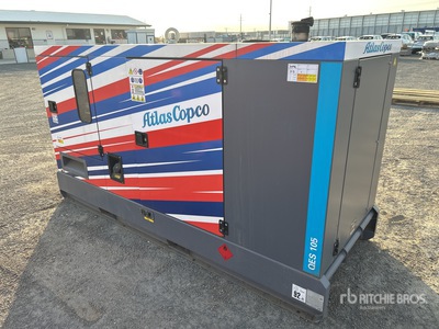 2022 Atlas Copco QES 105 100 kVA Skid-Mounted Generator Set