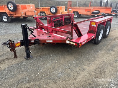 2002 Premco 14 ft T/A Remorque à Chargement au Sol