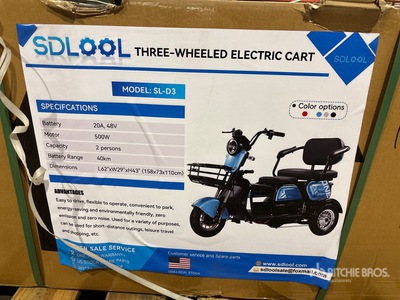 2026 SDLOOL SL-D3 Electric Trike (Unused)