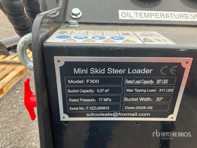 2026 SDLOOL SL-F300 Skid Steer Loader (Unused)