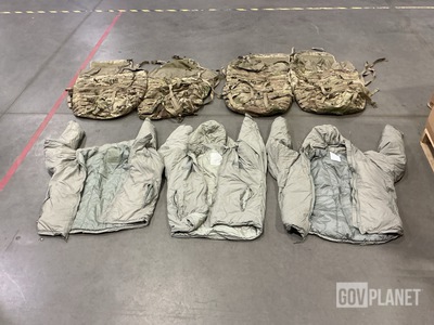 (5) Extreme Cold Weather Parka Liners, (20) Field Packs & Assorted Items