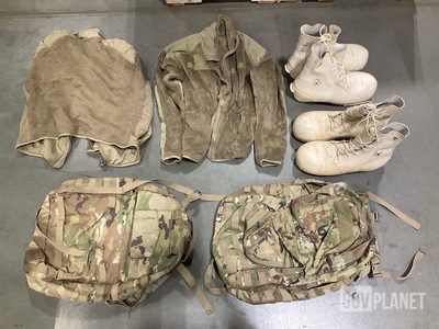 (26) Cold Weather Jackets, (5) Pairs of Cold Weather Boots & (17) Field Packs