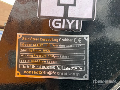 2026 GIYI GY-CLG72 72 in Log Grappin pour chariot élévateur (Unused)