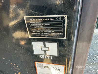 2026 GIYI GY-STL75 75 in Skid Steer Tire Lifter (Unused)