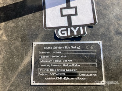 2026 GIYI GY-SG45 Trituradora para minicargadora (Unused)