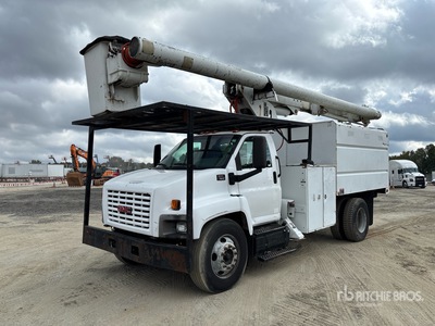 Altec LRV56 56 ft on 2003 GMC C7500 4x2 Forestry Chipper Body Bucket Truck