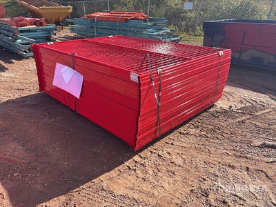 Quantity of (30) 7 ft 5 in x 5 ft 10 in Powder Coated Temporary Site Fence (Unused)
