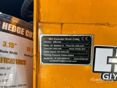 2026 VICSEC VC-EBC32 24 in Mini Excavator Brush Cutter Varios, accesorio para excavadora (Unused)