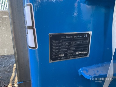 2026 GIYI GY-LS43 43 in Skid Steer Log Splitter (Unused)