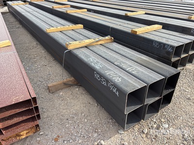 Quantity of (6) 6 in x 6 in x 3/16 in x 20 ft Square Tubing (Unused)