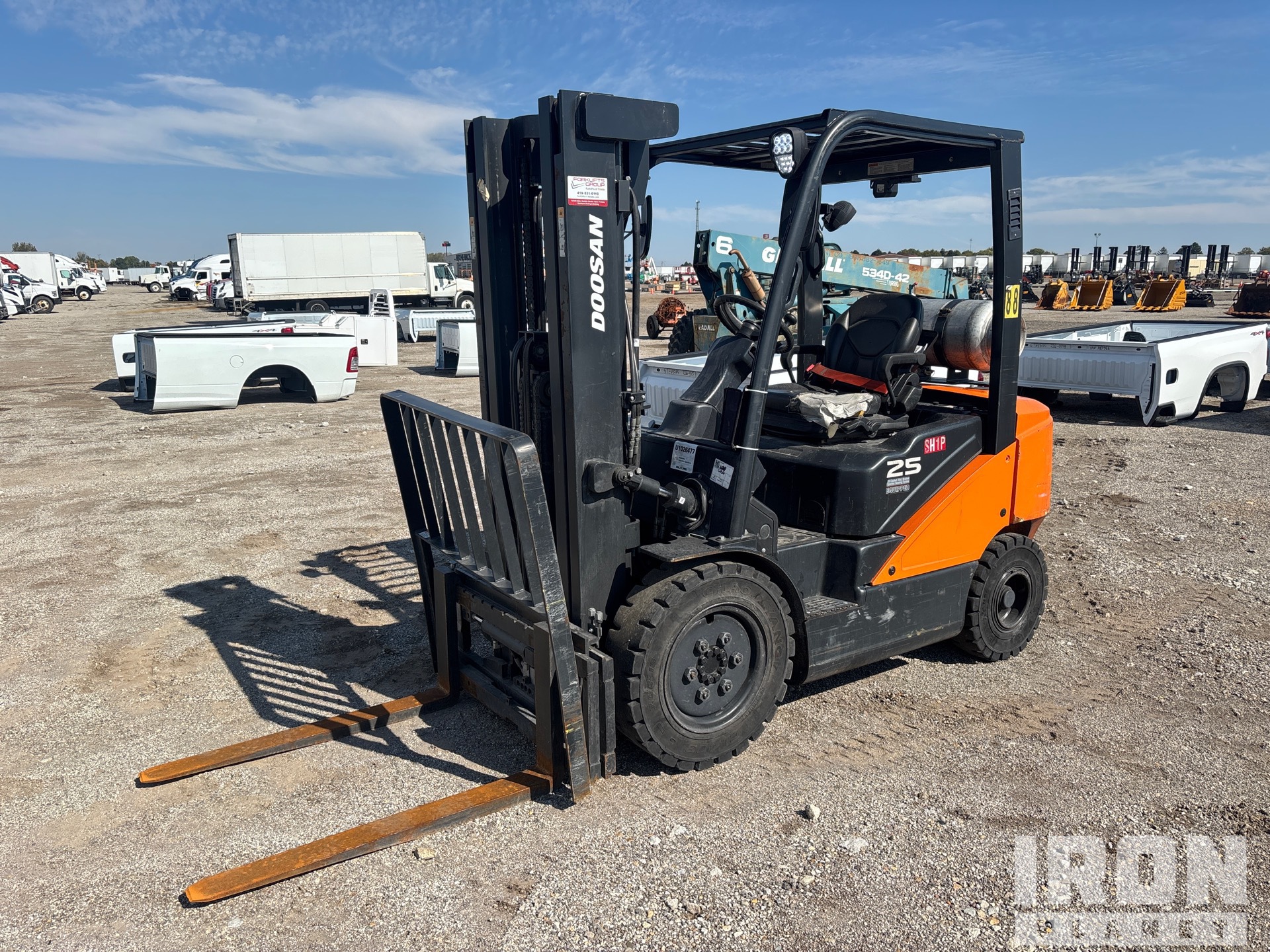 2022 (unverified) Doosan G25E-7LP 4600 lb Pneumatic Tire Forklift